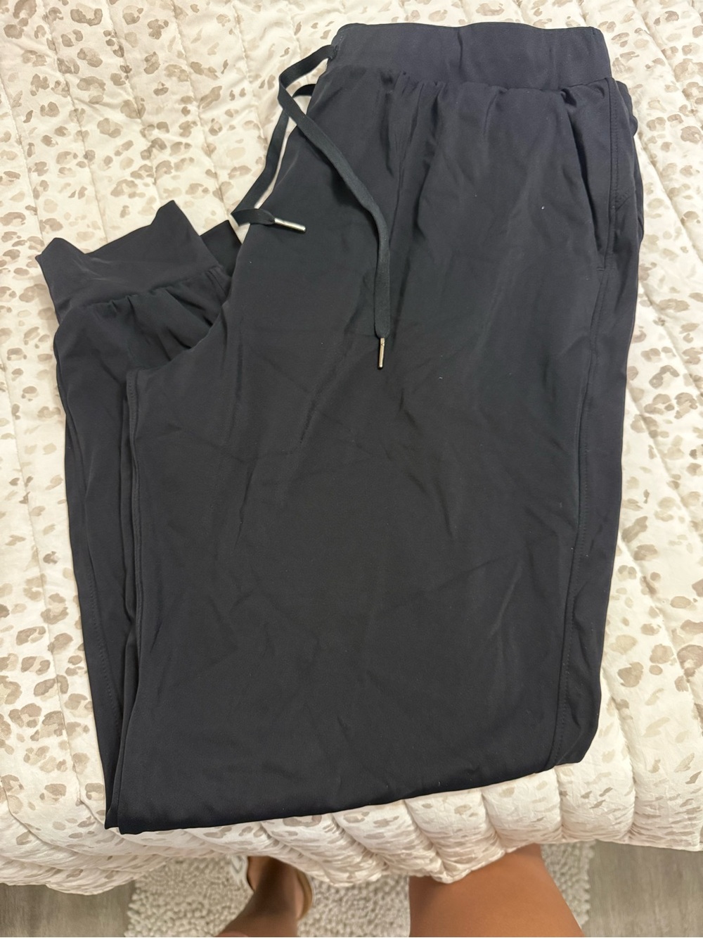 Black Drawstring Jogger Pants